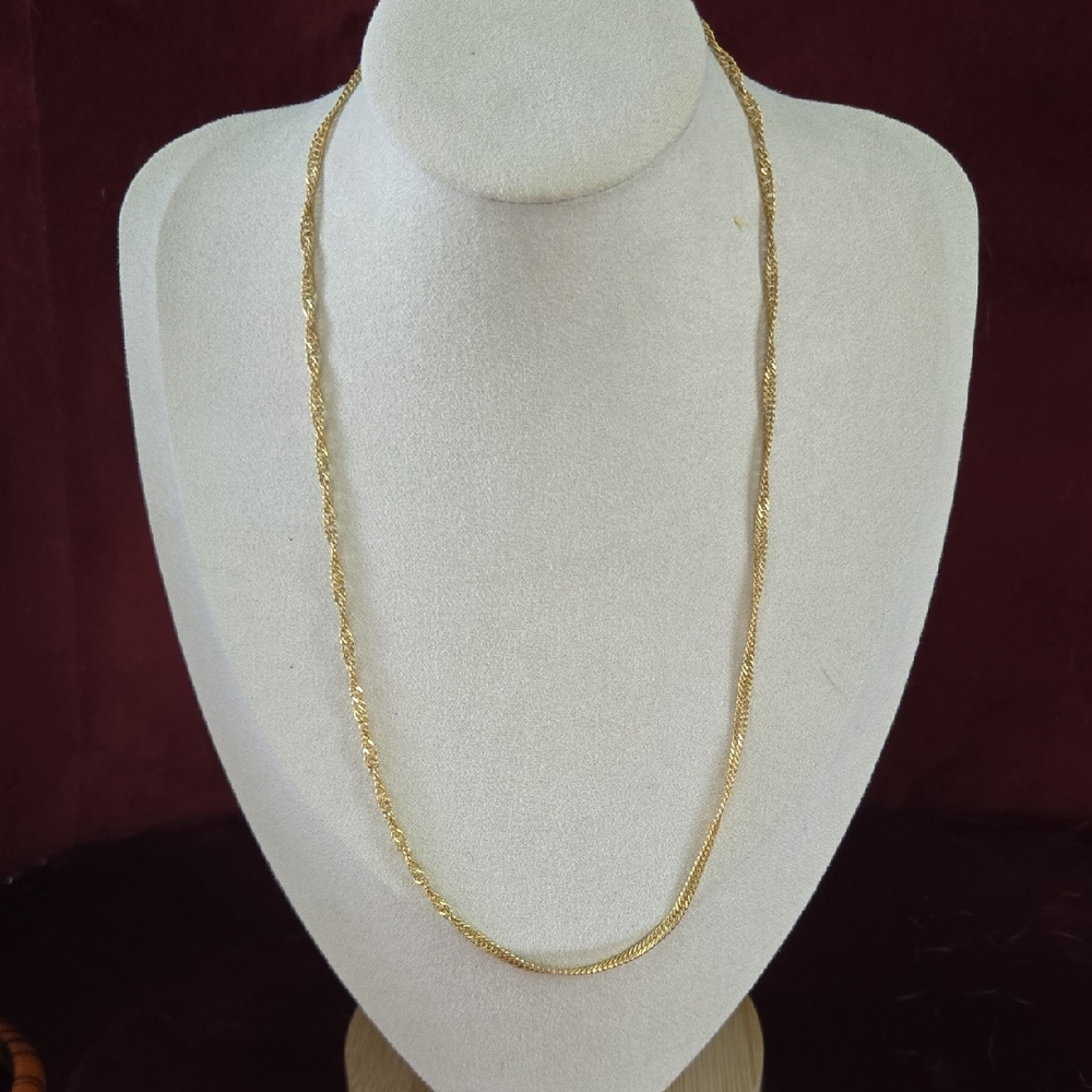 Vintage Dainty Gold Plated Necklace 80s 90s